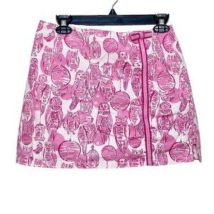 Lilly Pulitzer Night Owl Skort Skirt Pink Glows in the Dark Size 6